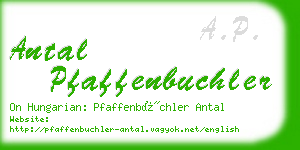 antal pfaffenbuchler business card